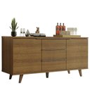 Ver mais imagens de Buffet Aparador Rustic 3 Gavetas 2 Portas Pés Madesa