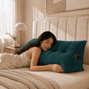 Ver imagem 6 de Almofada Encosto Triangular Cama Leitura Cabeceira Suede