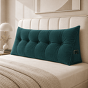 Ver imagem 3 de Almofada Encosto Triangular Cama Leitura Cabeceira Suede