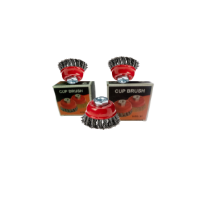 KIT ESCOVA COPO AÇO CARBONO TRANÇADO 2,5" - 3"
