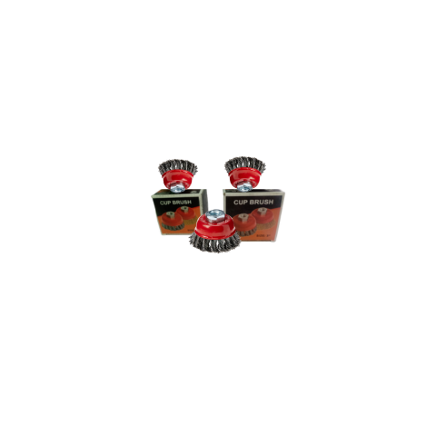 Kit Escova Copo Aço Carbono Trançado 2,5" - 3"