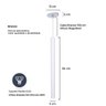 Kit 2 Pendente Tubo Branco 50 Cm+Lâmpada Led Branco Quente - 3