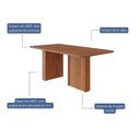 Ver imagem 5 de Mesa de Jantar Retangular 6 Lugares 180cm Eva Yescasa Cinamomo