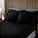 Ver imagem 1 de Jogo de Cama Solteiro King Malha Liso 2 Peças Image Preto