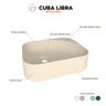 Cuba para Banheiro em Mármore Sintético Libra Areia - Cozimax - 1