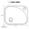Cuba para Banheiro em Mármore Sintético Libra Areia - Cozimax - 4