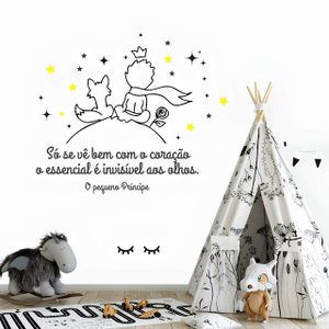 Adesivo de Parede Pequeno Principe Mod01:preto