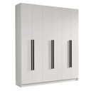 Ver imagem 2 de Guarda-roupa Casal 6 Portas Batentes Venus Madesa Branco/preto
