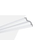 Ver imagem 1 de Kit com 5 Barras Rodateto de Poliestireno 7CMX70MM Liso 10m Branco Riplain