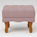 Ver imagem 3 de Puff Duque Bouclé Premium de Luxo Capitone Elegante para Sala Quarto Decoração Pés Luiz Xv Castanho