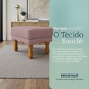 Ver imagem 5 de Puff Duque Bouclé Premium de Luxo Capitone Elegante para Sala Quarto Decoração Pés Luiz Xv Castanho