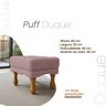 Puff Duque Bouclé Premium de Luxo Capitone Elegante para Sala Quarto Decoração Pés Luiz Xv Castanho - 6