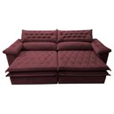 Ver imagem 5 de Sofá Retrátil e Reclinável 2,92m Molas Ensacadas Cama inBox Alemanha de Viscoelástico Velusoft
