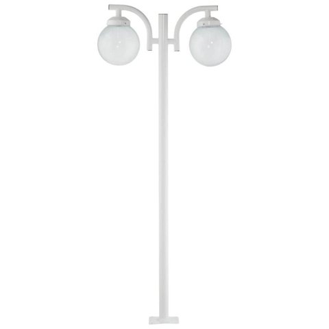 Poste Luminária Externa Iluminação para Jardim 2m Alumínio Branco Lâmpada E27 Global Dital