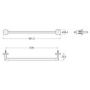 Ver imagem 2 de Kit com 2 Toalheiro de Barra 600mm N City Design Moderno