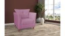 Ver imagem 3 de Poltrona Decorativa Isis Suede Rosa Pés Madeira Ms Decor
