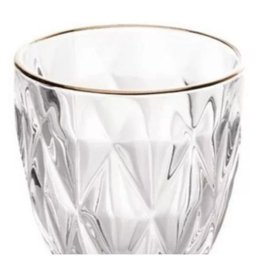 Jogo Taças com Fio de Ouro Transparentes 6un 300ml Diamond - 6