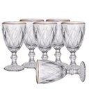 Ver imagem 2 de Jogo Taças com Fio de Ouro Transparentes 6un 300ml Diamond