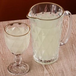 Jogo Taças com Fio de Ouro Transparentes 6un 300ml Diamond - 4