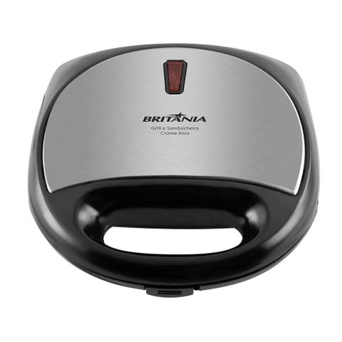 Sanduicheira e Grill Crome Inox 127V Britânia