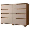Ver imagem 1 de Cômoda para Quarto 147cm com 8 Gavetas Parma Carvalho/fendi Z17 - Mpozenato