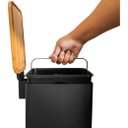 Ver imagem 4 de Kit Escova Sanitária + Lixeira 5 Litros Bambu - Preto