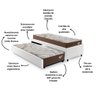 Bicama Box Viúva 126x208 Courino Linho com 2 Colchões Relax Adorabile Molas Ensacadas - 4