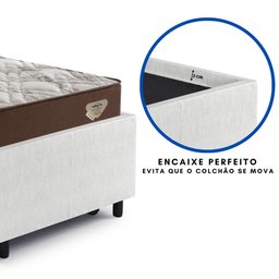 Bicama Box Viúva 126x208 Courino Linho com 2 Colchões Relax Adorabile Molas Ensacadas - 8