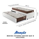 Ver imagem 2 de Bicama Box Viúva 126x208 Courino Linho com 2 Colchões Relax Adorabile Molas Ensacadas