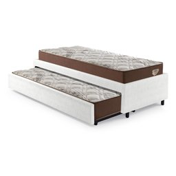 Bicama Box Viúva 126x208 Courino Linho com 2 Colchões Relax Adorabile Molas Ensacadas - 9