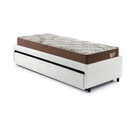 Bicama Box Viúva 126x208 Courino Linho com 2 Colchões Relax Adorabile Molas Ensacadas - 10