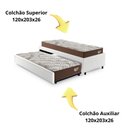 Ver imagem 7 de Bicama Box Viúva 126x208 Courino Linho com 2 Colchões Relax Adorabile Molas Ensacadas