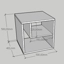 Ver imagem 2 de Mesa Lateral Amadeirado Aparador de Sofa Sala Mesa Lateral Cama Mesa de Canto Mesa de Cabeceira