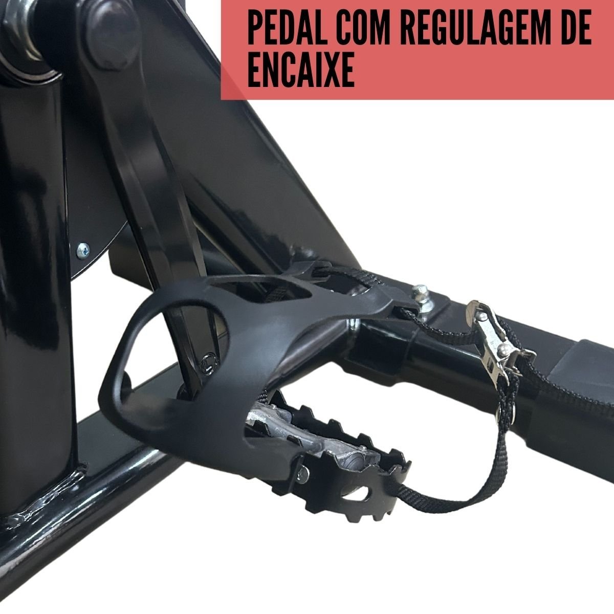 Bicicleta Ergométrica Regulagem de Força 13kg Bike Exercícios Fisioterapia Ajustável Vermelha Import - 6