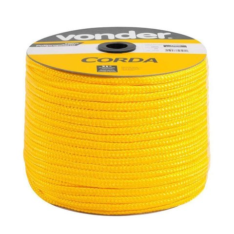 Corda Multifilamento Trançada 12mmx140m Amarela Vonder