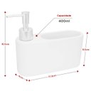 Ver imagem 4 de Porta Detergente de Cerâmica com Suporte para Esponja Branco