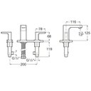 Ver imagem 2 de Kit com 2 Torneira Misturador para Banheiro de Mesa Bica Alta com Válvula de Escoamento Escuadra Prata/Cromado Celite