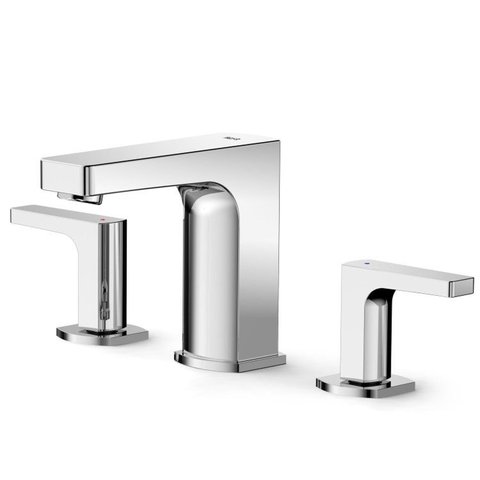 Kit com 2 Torneira Misturador para Banheiro de Mesa Bica Alta com Válvula de Escoamento Escuadra Prata/Cromado Celite