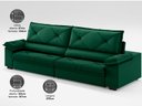 Ver imagem 5 de Sofá com Carregador Usb e Molas no Assento Retrátil Reclinável Nice 2,90m Velosuede - Netsofas