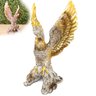 Águia Estatueta Decorativa Escritório Mesa Estante Casa Enfeite Luxo Decoração Animal - Dourado - 1