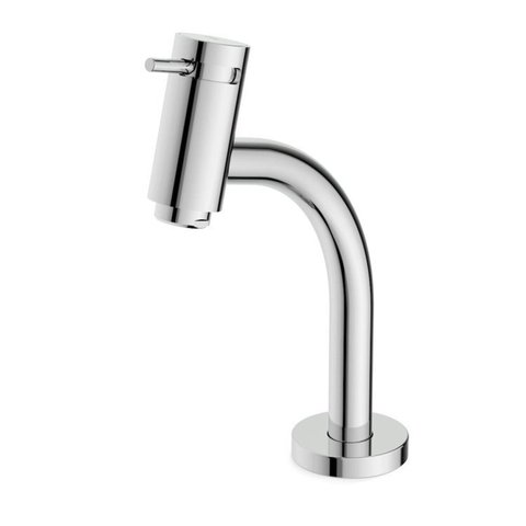 Kit com 2 Torneira para Banheiro de Mesa Bica Baixa Basic Celite Prata/Cromado