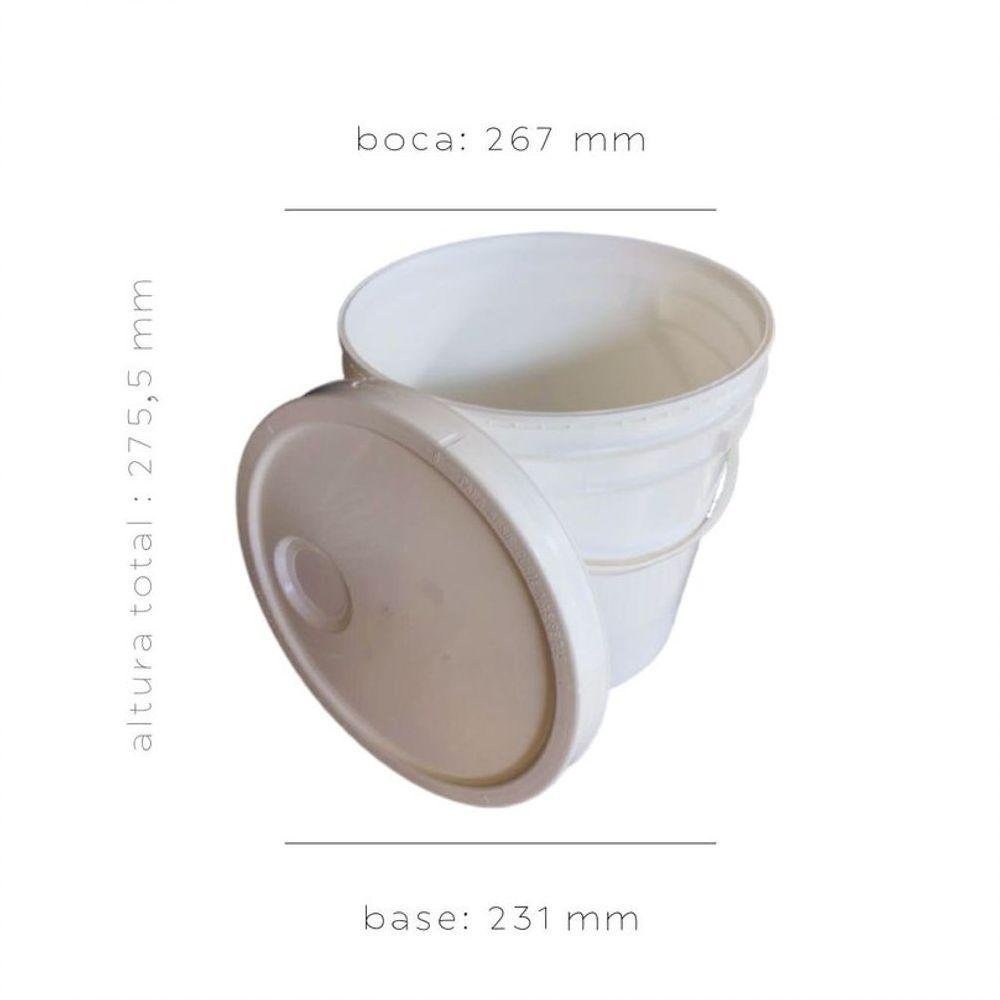 Balde para Lancheira 12 Litros 02 Peças - 5