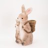 Coelho de Páscoa Coelhinho e Filhote com Vaso para Flores 42cm - 3