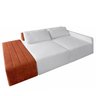 Sofá Ilha Eros Modular com Puff 255 Cm Bouclê Off White/terracota Off White - 2