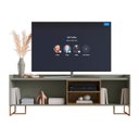 Ver imagem 5 de Rack Ripado Moderno para TV até 45 Polegadas 140cm Trendy Verde Verti/Woodmel