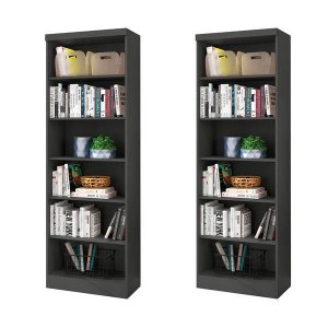 Livreiro Multiuso Linus Chumbo Toq Kit com 2 - Fdecor