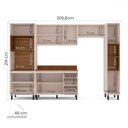 Ver imagem 4 de Cozinha Completa Koya 10 Portas 4 Gavetas 40250043 Creme - Politorno