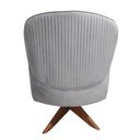 Ver imagem 5 de Kit 2 Poltronas Decorativas com Base Giratória em Madeira Veludo Cinza Sol Larbelle