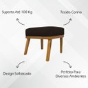Ver imagem 3 de Kit 2 Puffs Decorativos para Sala Firenze Retangular Tecido Sintético