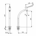 Ver imagem 5 de Kit com 2 Torneira para Lavatório de Mesa Bica Alta Acesso Prata/Cromado Celite